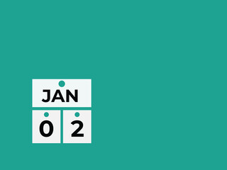 February 2 calendar reminder. 2 February daily calendar icon template. Calendar 2 February icon Design template. Vector illustration
