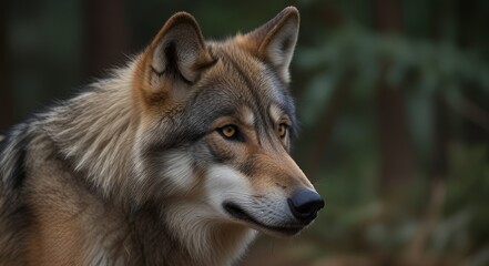 Fototapeta premium gray wolf canis lupus