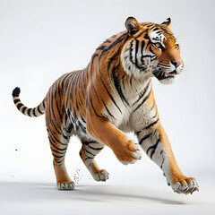 tiger on white background