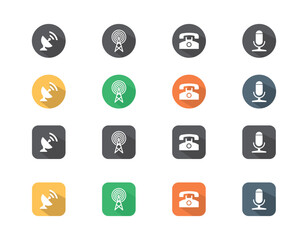 Business and marketing, programming, data management, internet connection, social network, computing, information. Thin line icons set. Flat vector illustration