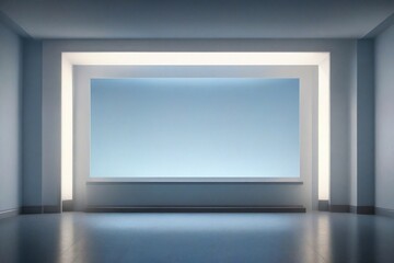 empty room with frames