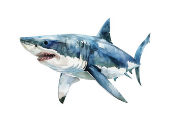Obraz premium shark fish watercolor digital painting good quality