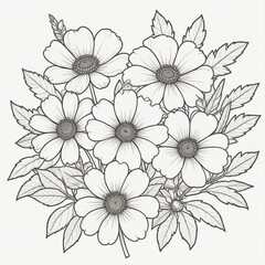 a drawing of flowers with the words