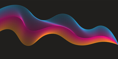 Abstract background dark blue with modern corporate concept wave
