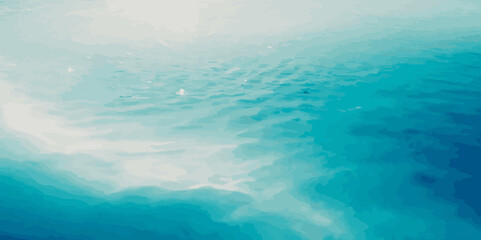 Abstract vector ocean wave soft blue and white background. Water  ocean wave white and soft blue aqua, teal texture.