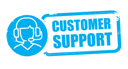 customer support vector illustration stamp