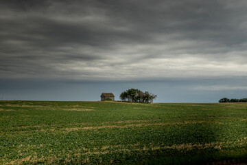 Rustic farm house on the landscape Kneehill County Alberta Canada