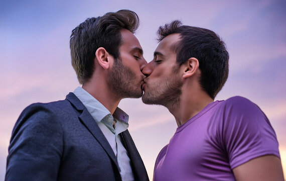 Giovane coppia gay innamorata 