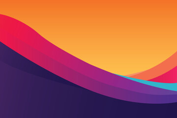 Abstract shapes cover template Landscape background