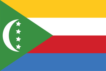 National Flag of Comoros, Comoros sign, Comoros Flag