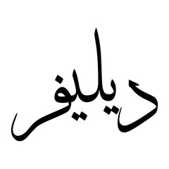 Delavar Muslim Boy Name Sulus Font Arabic Calligraphy