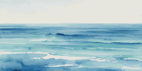 Abstract watercolor soft blue print sea water ocean background. Soft blue sea watercolor liquid fluid texture background.
