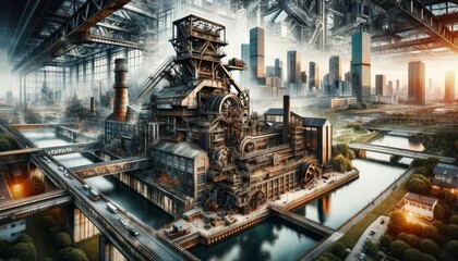 Industrial Revolution Heritage Meets Modern Cityscape
