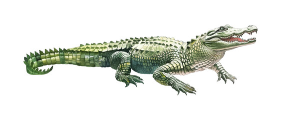 Fototapeta premium crocodile watercolor digital painting good quality