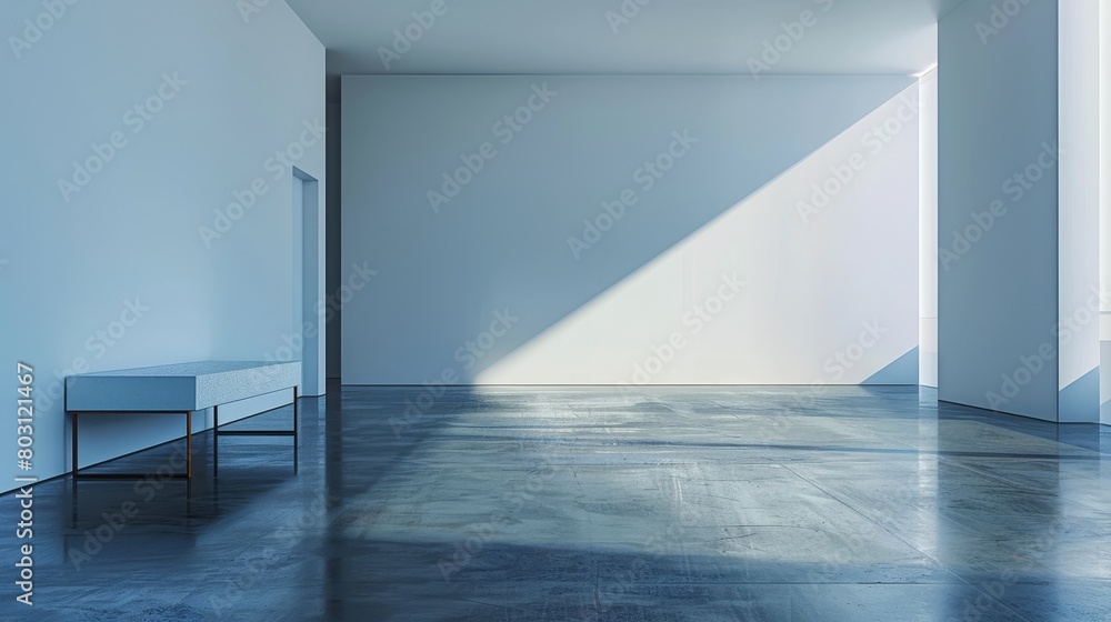 Poster Minimalist Art Spatial Composition: A photo showcasing spatial compositions in minimalist art