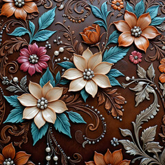 Fototapeta premium seamless floral background