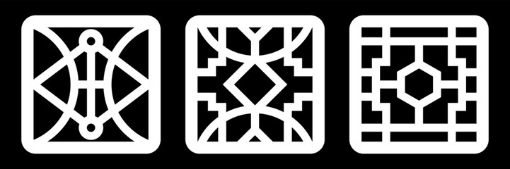 simple geometric pattern for decoration, background, panel, and CNC cutting