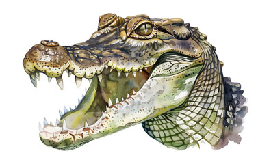 Fototapeta premium crocodile watercolor digital painting good quality