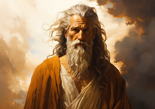 Enoch Biblical Portrait - Mediterranean Man Walking with God, Grandfather of Noah, Spiritual Journey