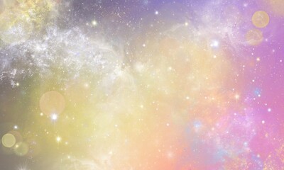 colorful abstract pastel stars and cloud galaxy patterned background, purple  gradient background