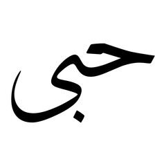 Hubbee Muslim Boy Name Sulus Font Arabic Calligraphy