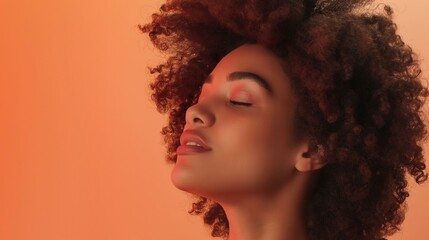 Empowering Fashion Portrait of a Young Black Woman, Stylish Afro Hairstyle