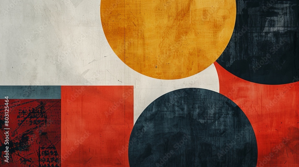 Poster Minimalist Patterns and Textures Geometric: An illustration showcasing minimalist patterns and textures