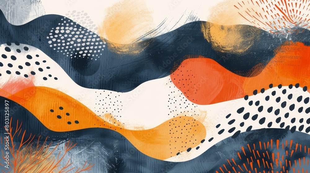 Poster minimalist patterns and textures textile: an illustration featuring minimalist patterns and textures