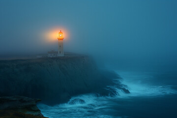 lighthouse in the sea - Powered by Adobe