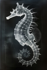 Photogram of a seahorse