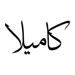 Fototapeta premium Kamilan Muslim Boy Name Sulus Font Arabic Calligraphy