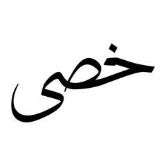 Khaasyi Muslim Boy Name Sulus Font Arabic Calligraphy