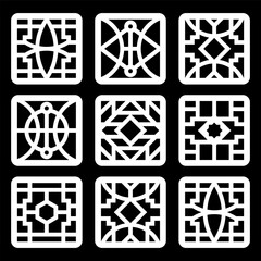 simple geometric pattern for decoration, background, panel, and CNC cutting