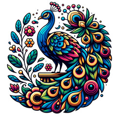 Peacock Art Clipart