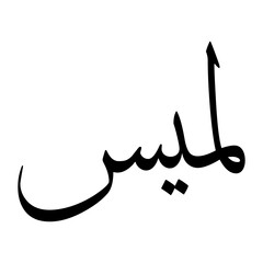 Lamees Muslim Boy Name Sulus Font Arabic Calligraphy