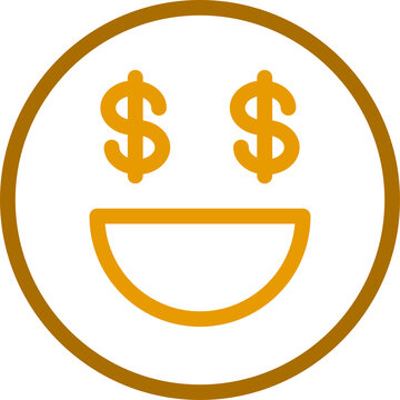 recommend clip art: Dollar Eye Emoticon Line Art