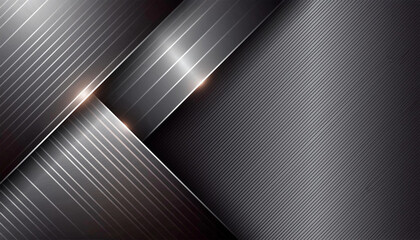 Presentation background that uses sleek metallic textures with shades of black and dark grey. 