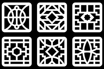 simple geometric pattern for decoration, background, panel, and CNC cutting