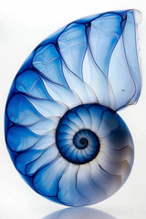 Obraz premium Blue nautilus X-Ray