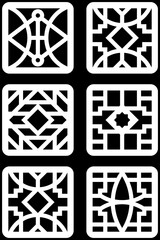 simple geometric pattern for decoration, background, panel, and CNC cutting