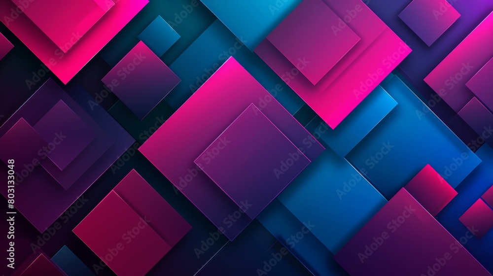Poster abstract geometric pattern with overlapping squares in modern format