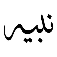 Nabeeh Muslim Boy Name Sulus Font Arabic Calligraphy
