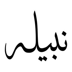 Nabiullah Muslim Boy Name Sulus Font Arabic Calligraphy