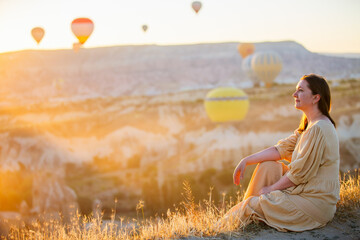 Hot air balloons in Cappadocia - 803135677