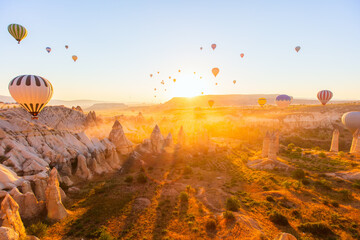 Sunrise hot air balloons in Cappadocia - 803135682