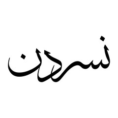 Nasiruddin Muslim Boy Name Sulus Font Arabic Calligraphy