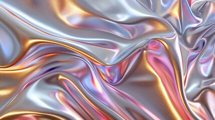 Abstract background of holographic foil in pink, blue and white colors