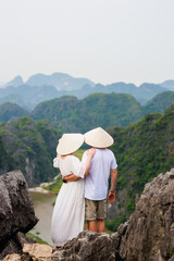 Couple enjoying stunning view in Vietnam - 803138405
