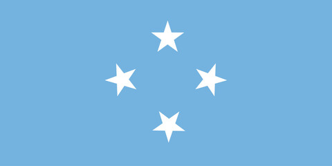 National Flag of Federated States of Micronesia, Federated States of Micronesia sign, Federated States of Micronesia Flag