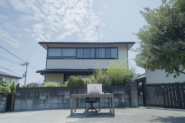 Exposed concrete studio